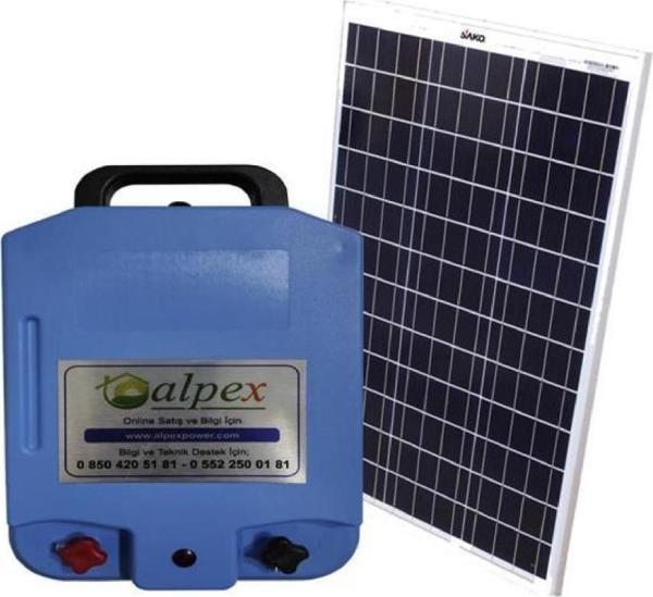 Alpex Elektrikli Çit Cihazı 25000 Volt Gece Modlu Model Panelli Set - Image 1