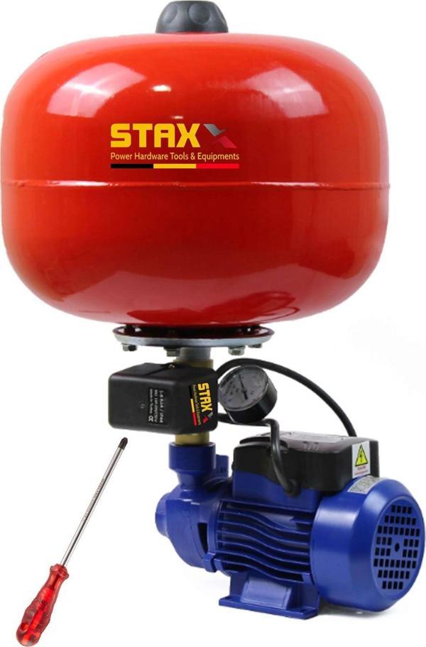 Staxx Power Bakır Sargı Qpht60 24Lt Tanklı Santrifüj Otomatik Hidrofor 2 Daire Paket Hidrofor Pompa Seti 0.50 Hp - Image 1