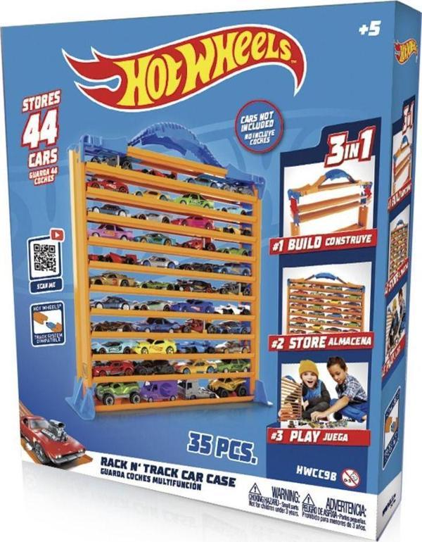 Hot Wheels Racentrack 44 Adet Araba Için Depolama Rafı Ve Yol Pisti Hwcc9B - Image 1