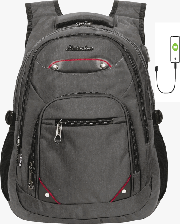 Konfores 1551-2225 Unisex Anatomik Yarasa Sırt Okul Çantası - NKT01551-Füme-TEK EBAT - Image 1