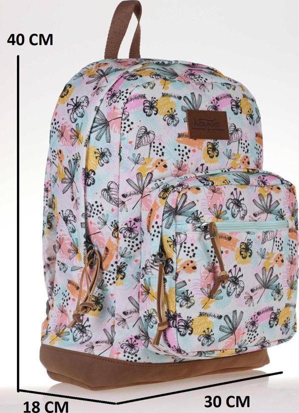 Konfores 1699-Anatomik Sırt Destekli Ortaokul Lise ve Günlük Sırt Çantası - NKT01699-KREM-TEK EBAT - Image 1