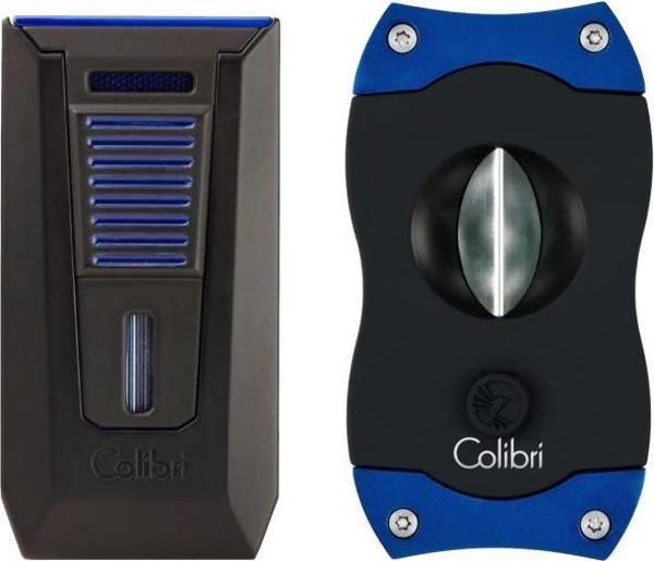 Colibri Slide 2 Torch Çakmak Mavi V Puro Kesici Premium Puro Seti - Image 1