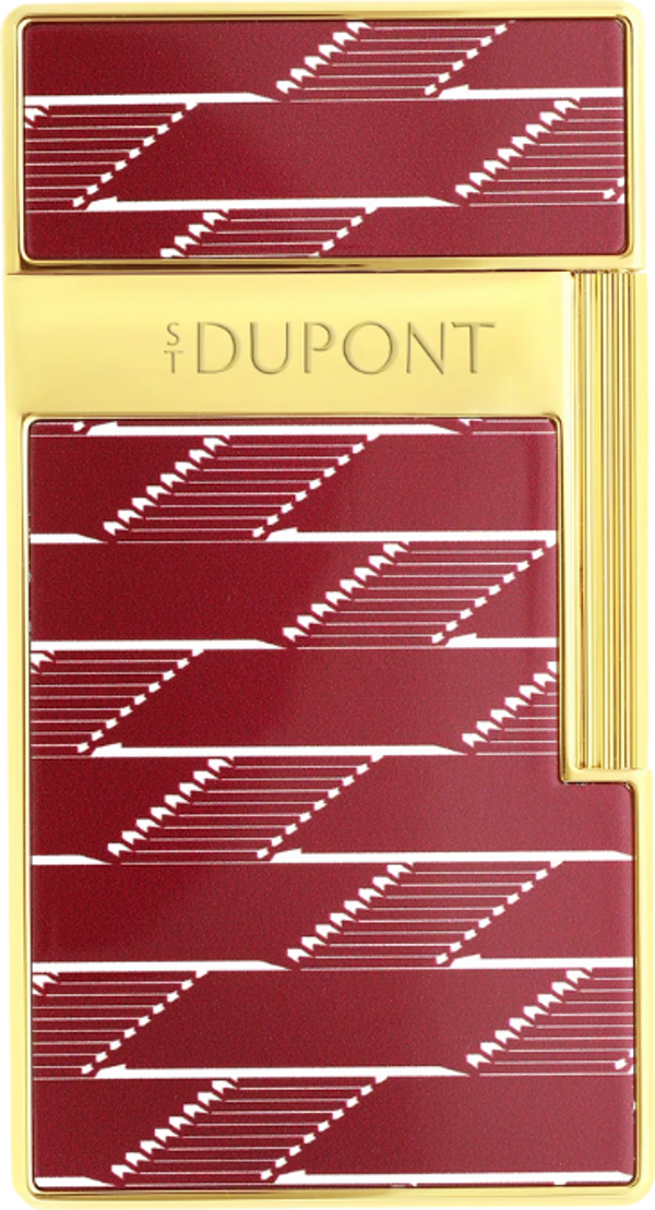S.T. Dupont Lacquered Biggy Monogram Kırmızı Puro Çakmağı 25078 - Image 1