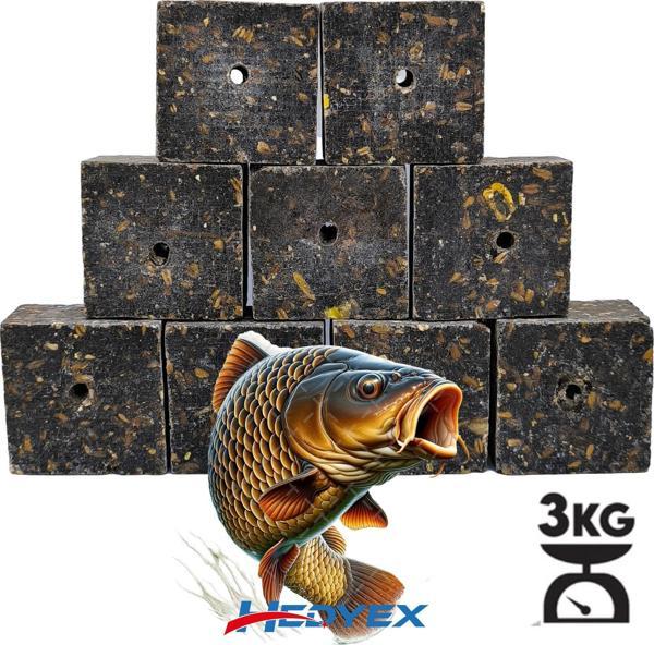 Hedyex 3Kg Sazan Küspesi Delikli Küp Ay Çekirdeği Küspesi Kare - Image 1