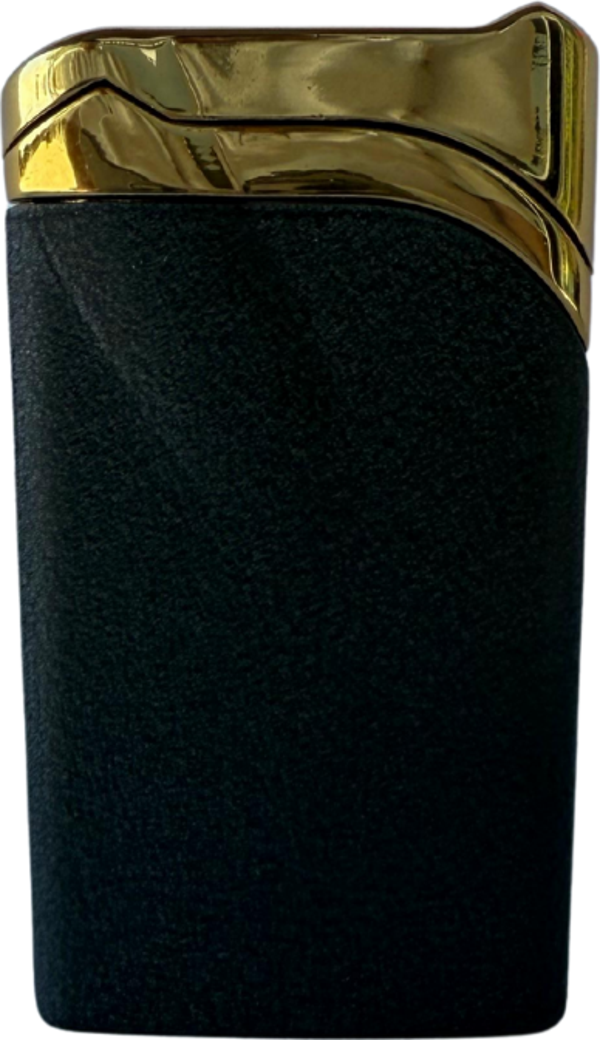 PremiumQuality Tek Torch Pürmüz Mat Siyah Gold Metal Puro Çakmağı - Image 1