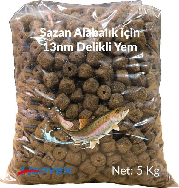 Hedyex 13nm Delikli Palet Yem 5Kg Sazan Alabalık için Delikli Yem - Image 1