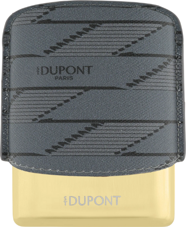 S.T. Dupont Coated Canvas Monogram Parlak Siyah Deri Cigarillo Kılıfı 183179 - Image 1