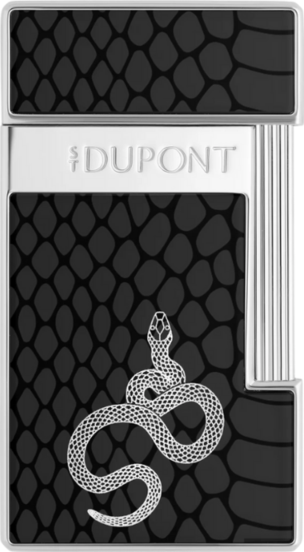 S.T. Dupont Lacquered Slimmy Siyah Puro Çakmağı 28076 - Image 1