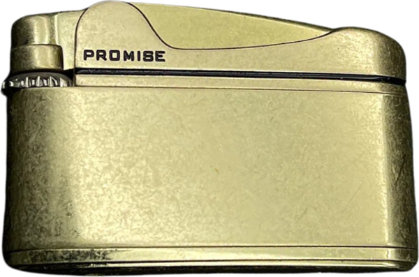 Promise Soft Flame Fırçalı Gold Metal Çakmak - Image 1
