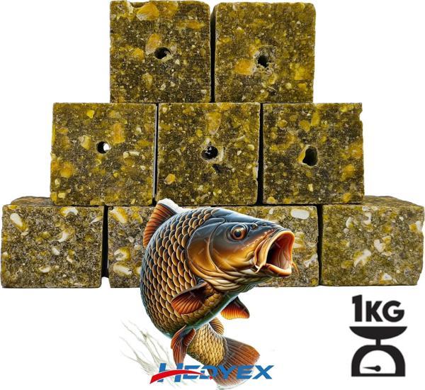 Hedyex 1Kg Sazan Küspesi Delikli Küp Mısır Küspesi Kare - Image 1