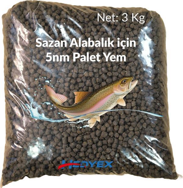 Hedyex 5nm Palet Yem 3Kg Sazan Alabalık için Palet Yem - Image 1