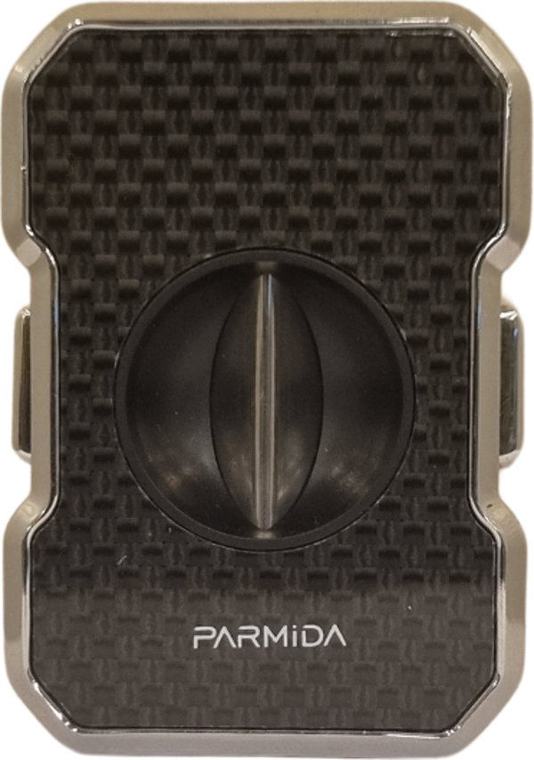 Gümüş Karbon Desenli Metal Puro Makası Kesici - Image 1