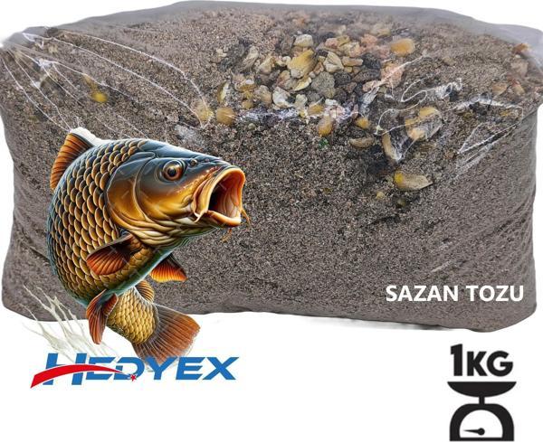 Hedyex 1Kg Sazan Tozu Yüksek Proteinli Özel Katkılı Sazan Alabalık Avı Toz Yem - Image 1