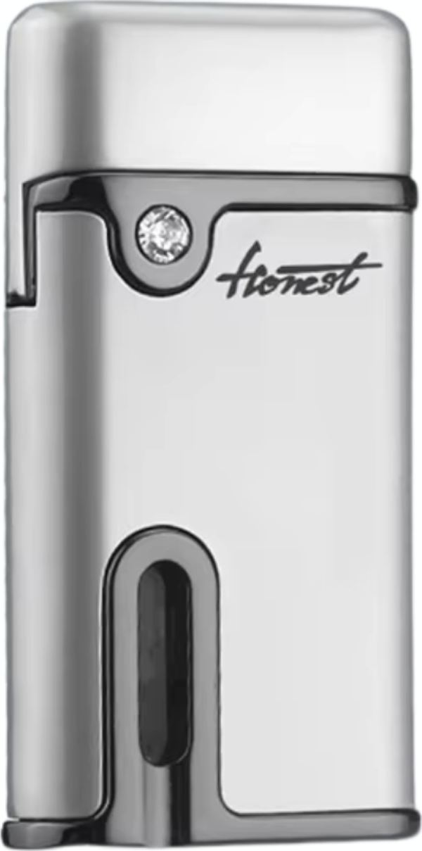Honest Gümüş Tek Torch Pürmüz Metal Puro Çakmağı - Image 1