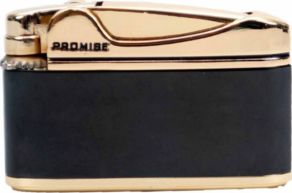 Promise Soft Flame Siyah Gold Metal Çakmak - Image 1