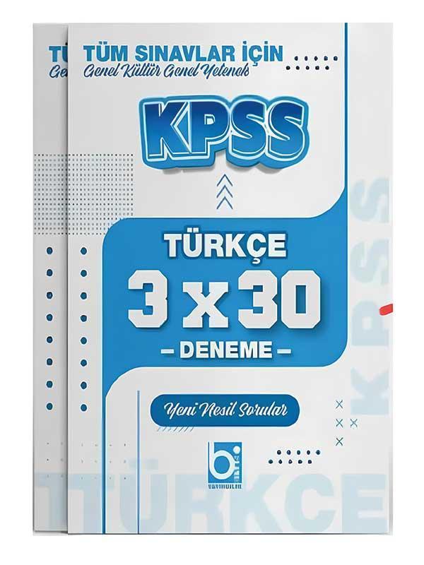 2026 KPSS Tüm Sınavlar İçin Türkçe 3 x 30 Deneme Sınavı Bigelio Yayıncılık - Dersia Yayınları - Image 1