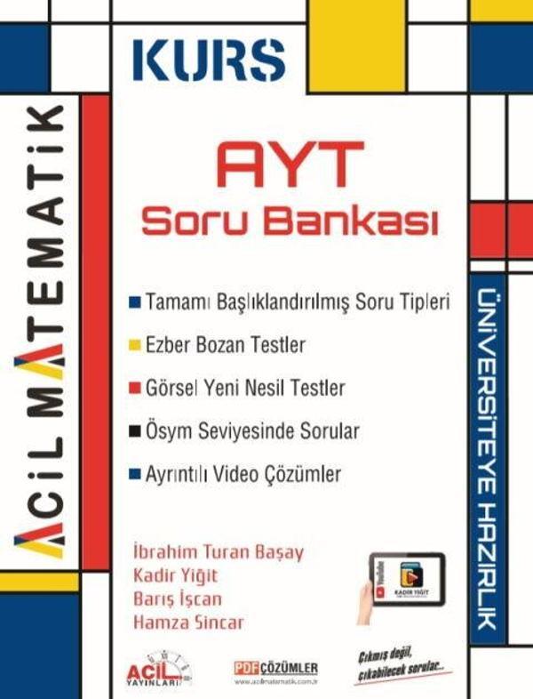 Acil Yayınları AYT Matematik KURS Soru Bankası - Acil Yayınları - Image 1