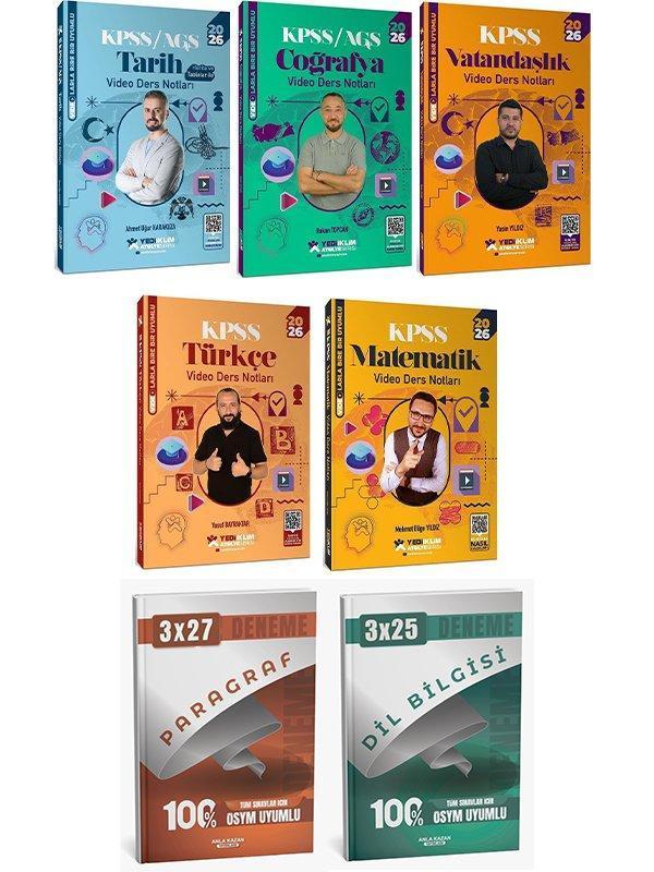 Yediiklim 2026 KPSS Genel Yetenek Genel Kültür Atölye Video Ders Notları 5 li Set Yediiklim Yayınları - Yediiklim Yayınları - Image 1