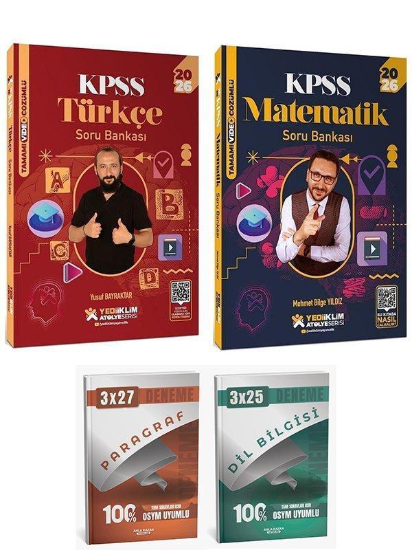 Yediiklim 2026 KPSS Türkçe + Matematik Atölye Soru Bankası 2 li Set Yediiklim Yayınları - Yediiklim Yayınları - Image 1