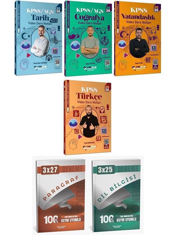Yediiklim 2026 KPSS Türkçe + Tarih + Coğrafya + Vatandaşlık Atölye Video Ders Notları 4 lü Set Yediiklim Yayınları - Yediiklim Yayınları - Image 1