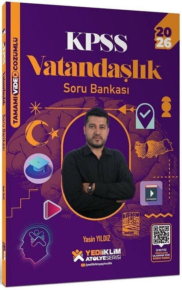 Yediiklim 2026 KPSS Vatandaşlık Atölye Soru Bankası Çözümlü - Yasin Yıldız Yediiklim Yayınları - Yediiklim Yayınları - Image 1