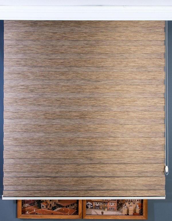 Maral Home Kahverengi Bambu Stor Zebra Perde - Image 1