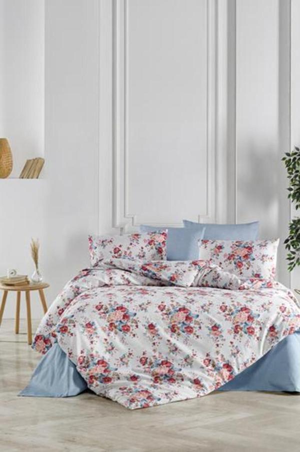 Maral Home Çiçekli Çift Kişilik Nevresim Takımı - Image 1