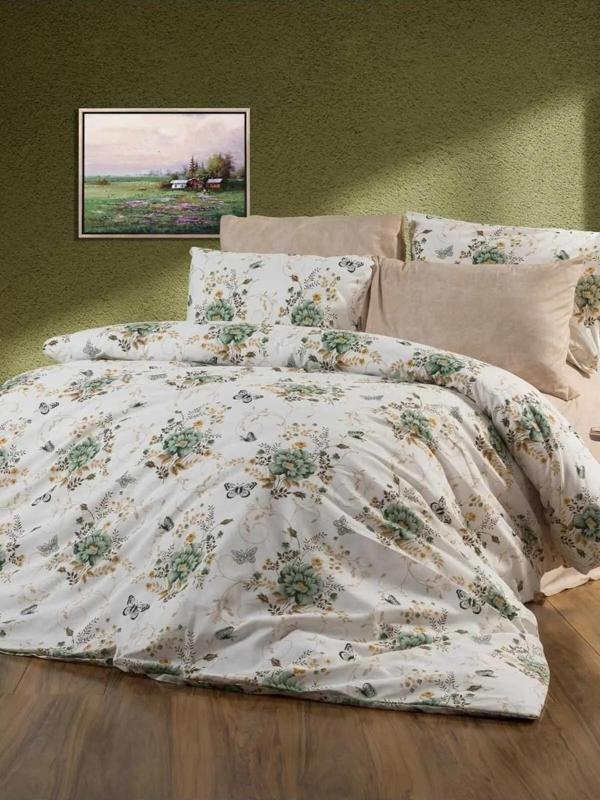 Maral Home Çiçek Desenli Çift Kişilik Nevresim Takımı - Image 1