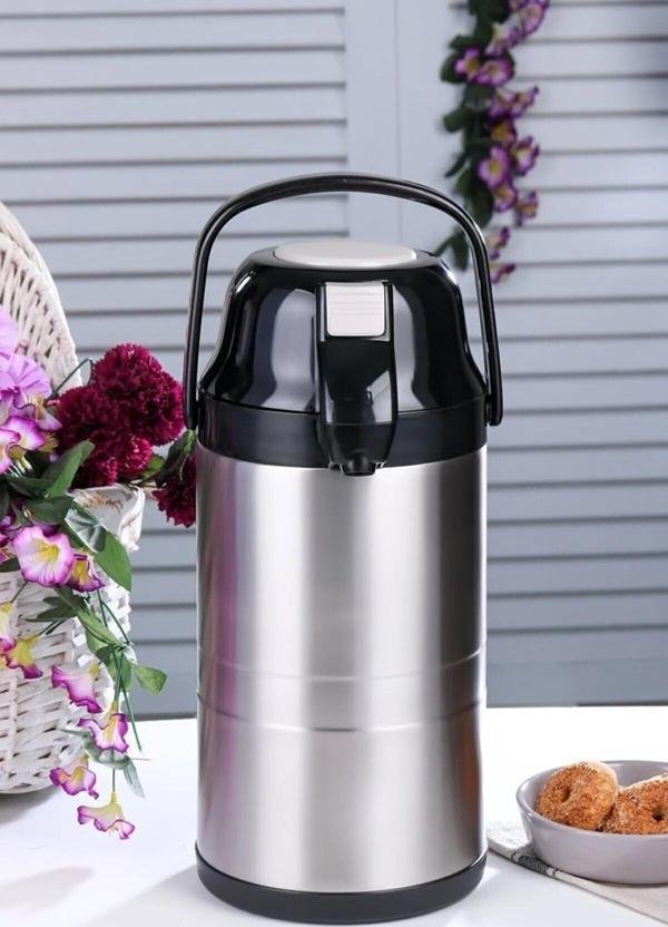 Elista 2008 Pompalı 3,5 Litre İçi Dışı Çelik Termos - Image 1