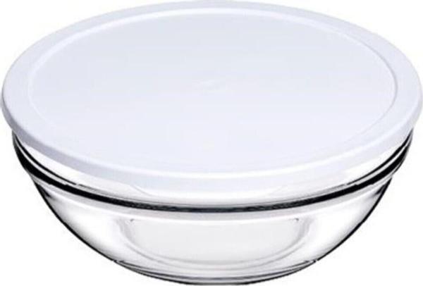 Paşabahçe Saklama Kabı Beyaz Plstik Kapaklı 20 Cm 1700 Cc - Image 1