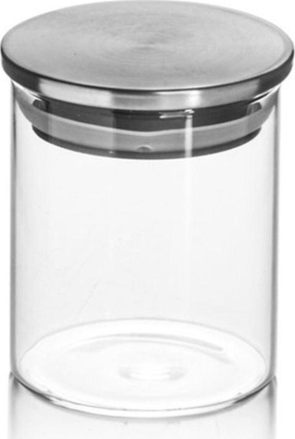 Tomurcukhome Borosilikat Cam Kavanoz Metal Kapaklı Silikon Contalı 8,5*12 Cm - Image 1