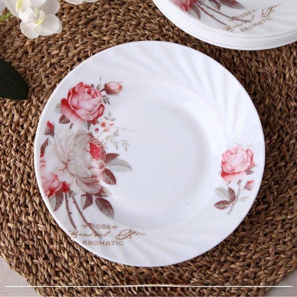 Opal Yemek Tabak Rose Desen 20.2 cm 6 Adet - Image 1