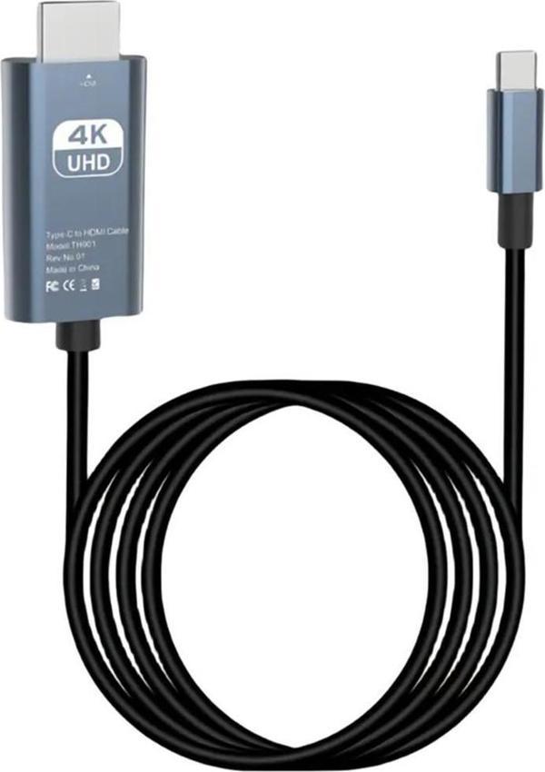 Yediseven Type C 3.1 To HDMI 4K 60Hz Telefon Macbook Laptop Görüntü Aktarım Kablosu 2 Metre - Image 1