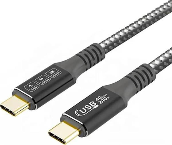 Yediseven Thunderbolt 4 To USB 4 Macbook 240WATT Hızlı Şarj 6k Görüntü Aktarma Data Kablosu 1 Metre - Image 1