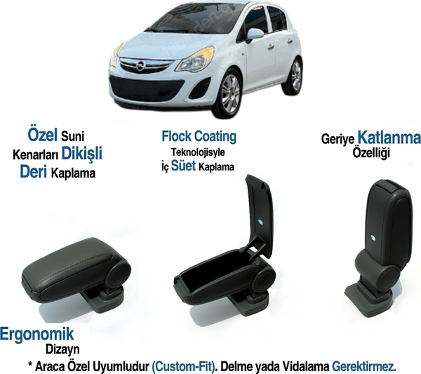 CORSA D  ARACA ÖZEL KOL DAYAMA KOLÇAK VİDASIZ 2007 2008 2009 2010 2011 2012 2013 2014 - Image 1