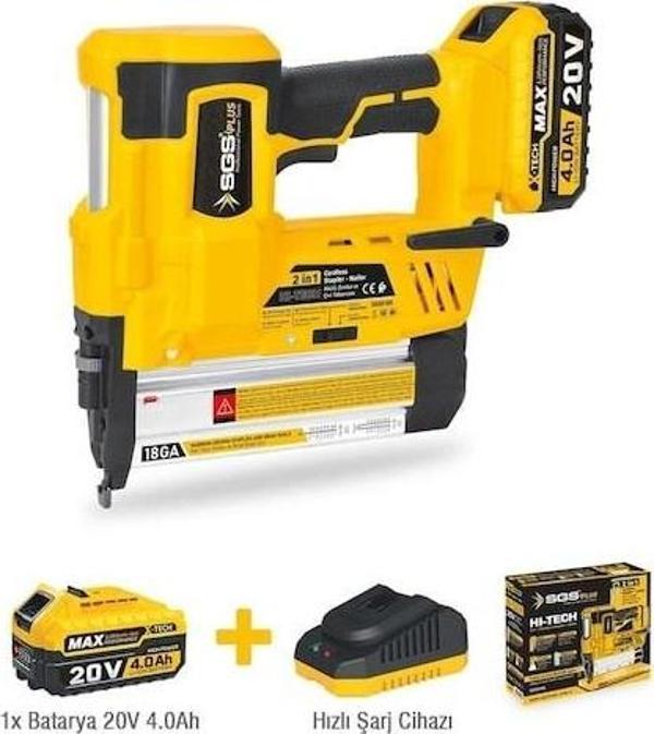 Sgs5165 Akülü Zımba Ve Çivi Çakma Tabanca Makinası 20 Volt - Image 1