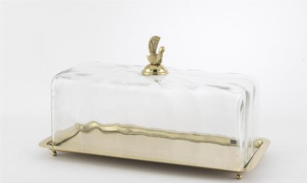 Mikasa Moor Gold Dik Cam Kapaklı Sunumluk 35x17x20cm - Image 1