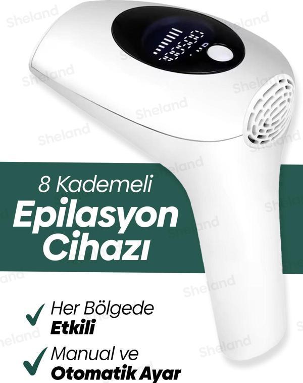 Sheland Pro Ipl Lazer Epilasyon Tüy Alma Cihazı 8 Kademeli 900.000 Atım - Image 1
