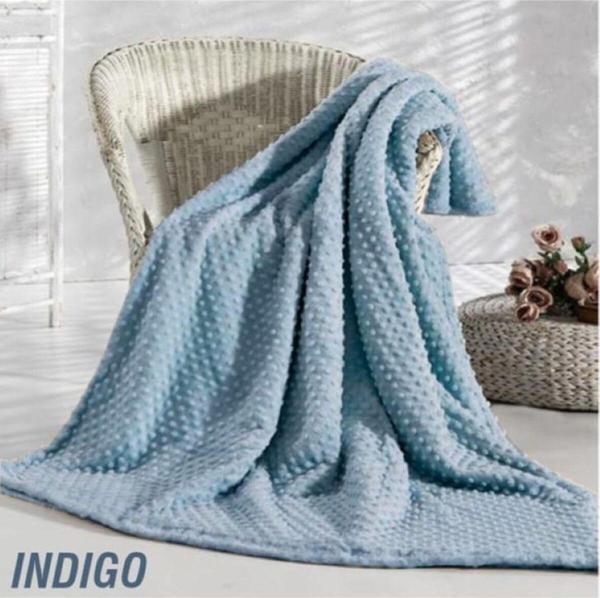 Merinos Pearl Tomurcuk Battaniye Sky Mavi Çift Kişilik - Image 1