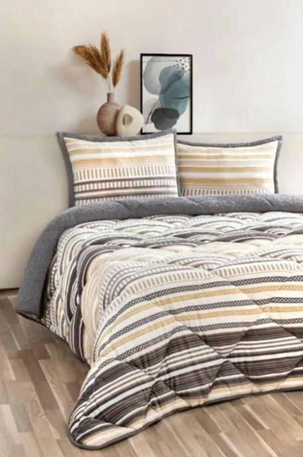 Merinos Comforter Çift Kişilik Yorgan Set Luca Sarı - Image 1