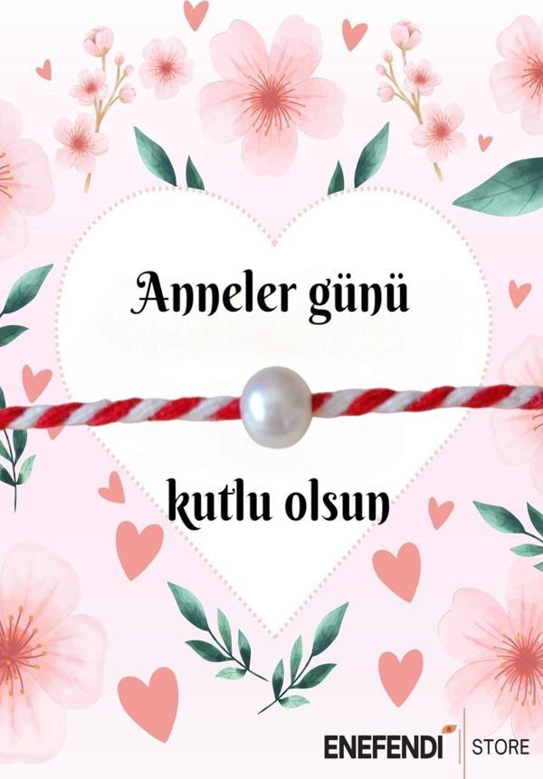Anneler Günü Hediye Bileklik Kartlı Incili Marteniçka Bileklik - Image 1