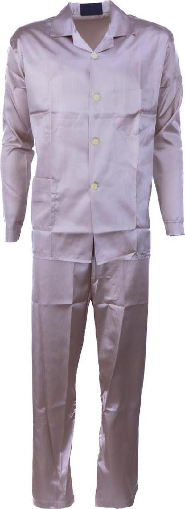 Oppland Erkek Pijama Takımı Şık Klasik Model Premium Lüks Saten Kumaş Lounge Model Cepli Tam Kalıp - Image 1