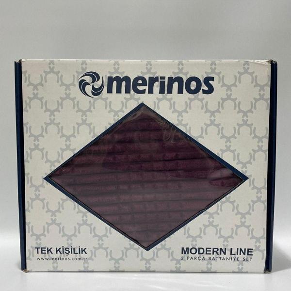 Merinos Modernline Tek Kişik 2 Parça Battaniye Seti - Image 1