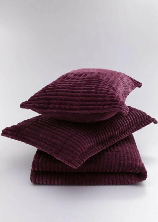 Merinos Modern Line 2 Parça Battaniye Seti Tek Kişilik- Cherry - Image 1
