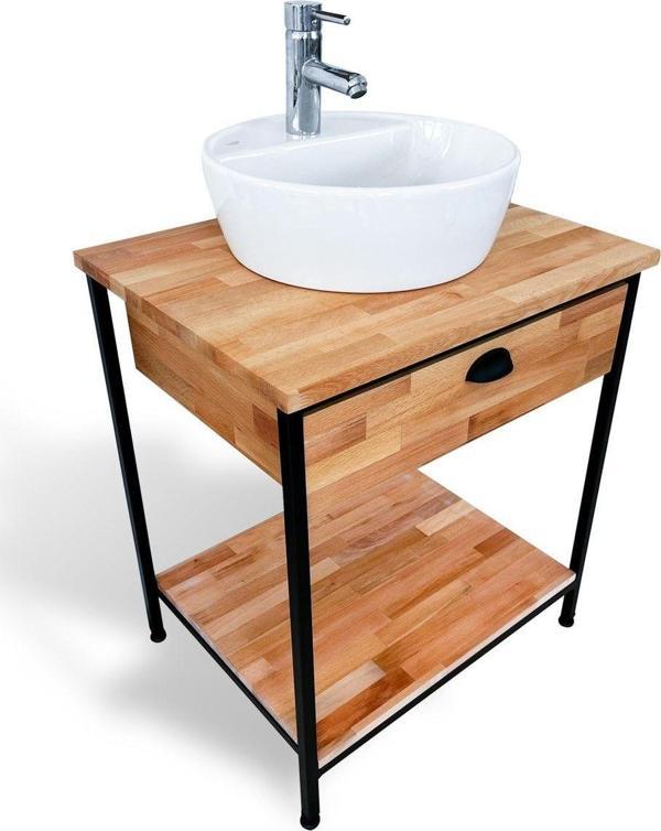 Atolye10 Ahşap Banyo Dolabı - Masif Banyo Dolabı - Modern Banyo Dolabı - Image 1