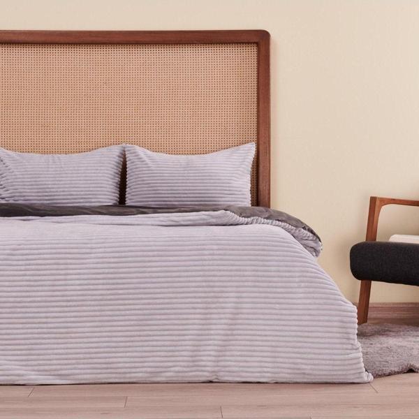 Merinos Eternity Fitilli Çift Kişilik Nevresim Takımı - Gri - Image 1