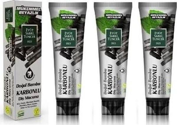Doğal Bambu Aktif Karbonlu Diş Macunu 90 ml x 4 Adet - Image 1