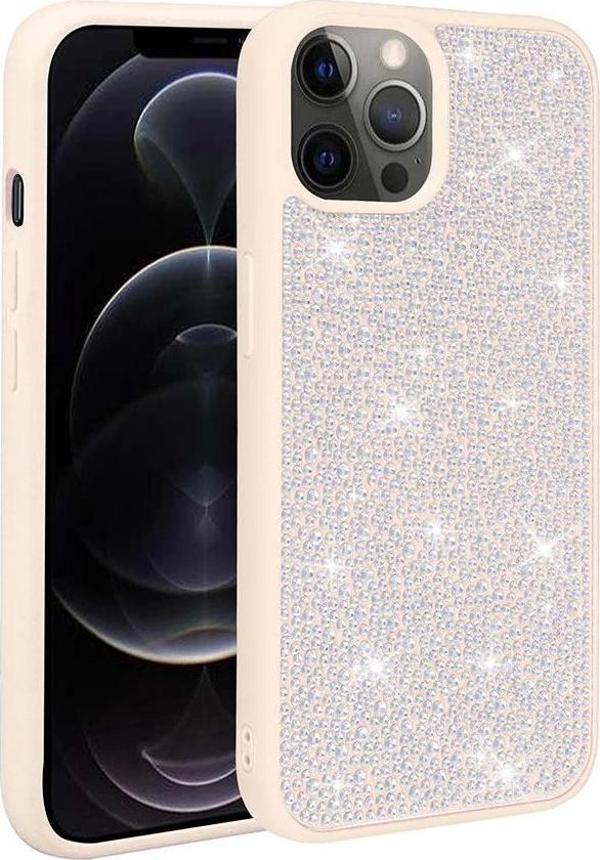 Apple iPhone 14 Pro Kılıf Parlak Taşlı Tasarım Zore Ston Kapak - Image 1