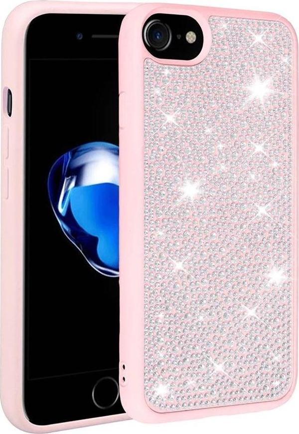 Apple iPhone 7 Kılıf Parlak Taşlı Tasarım Zore Ston Kapak - Image 1