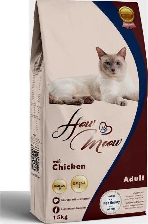 How Meow Yetişkin Kedi Maması Tavuklu 15 KG - Image 1